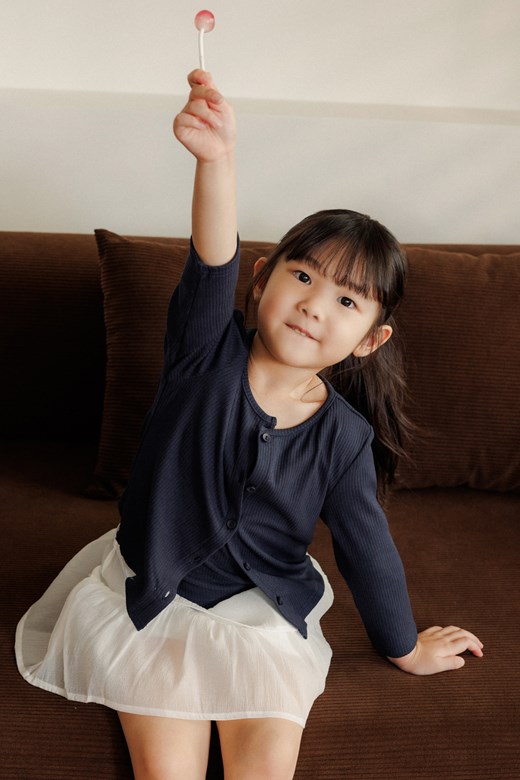 親膚羅紋兩件式上衣外套(KID)