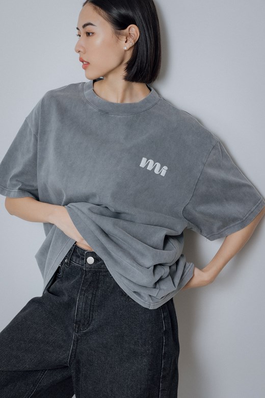 mi發泡印花寬鬆水洗TEE