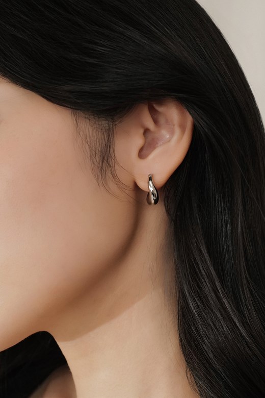 立體曲線金屬耳環