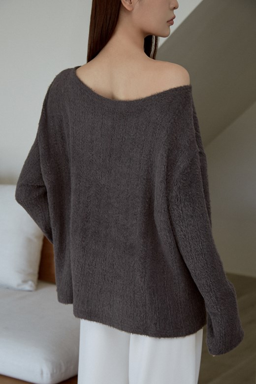 慵懶感寬鬆針織上衣