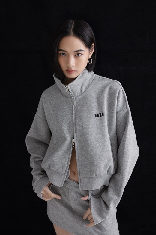 mi立領雙拉鍊外套