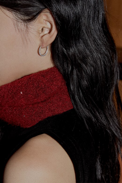 金蔥典雅圓形耳環