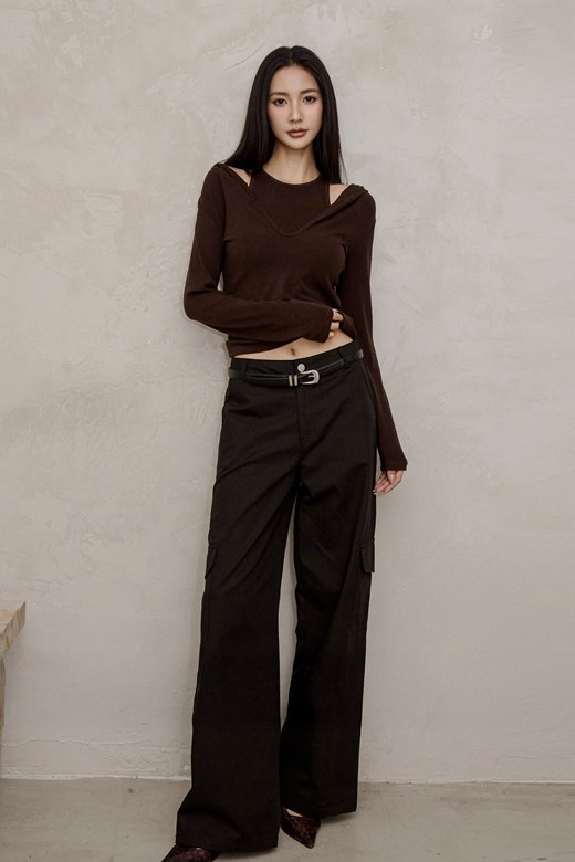 街頭甜酷工裝風長褲