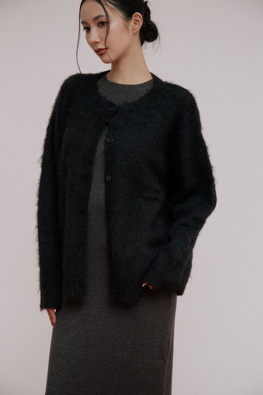 羊駝針織開襟外套