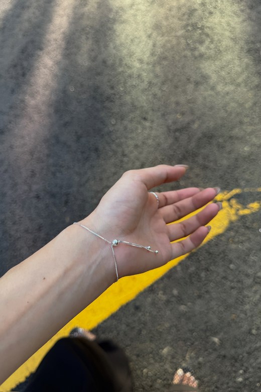 極簡純銀(925)細鏈小串珠手鍊