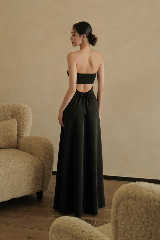 輕柔棉美背綁帶BRA TOP長洋裝