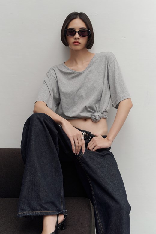 日常柔棉寬版圓領TEE