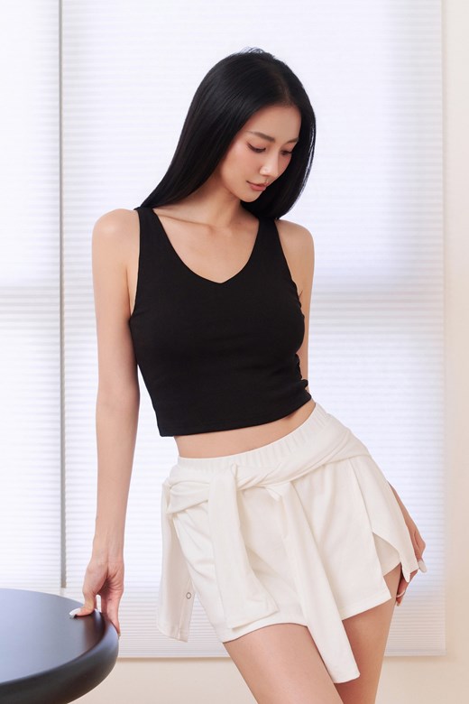 -3kg激瘦涼感V領BRA TOP背心
