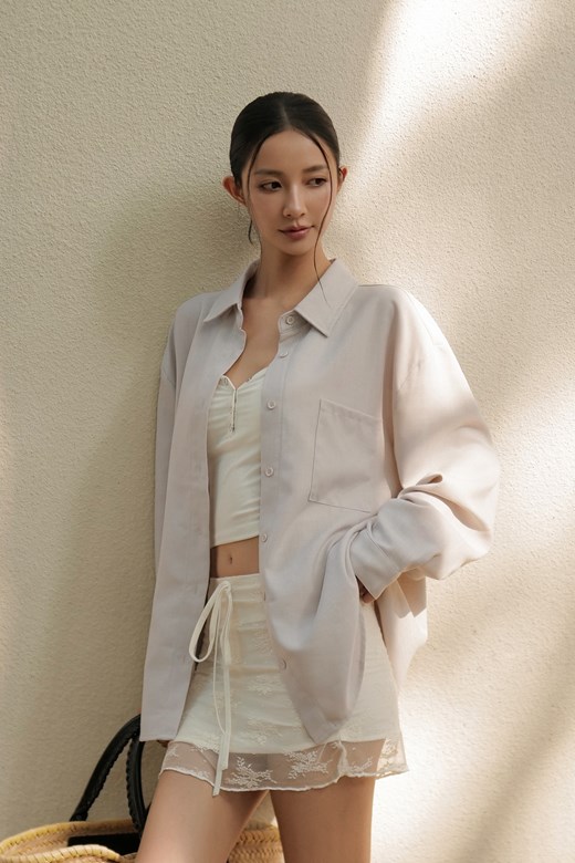 天絲亞麻口袋襯衫