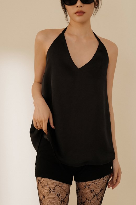 光澤緞面美背綁帶背心