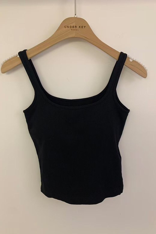 可可夾心方圓領背心BRA TOP