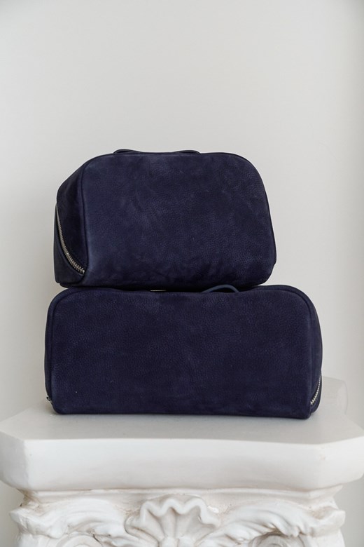 仿麂皮感手提收納方包(小)