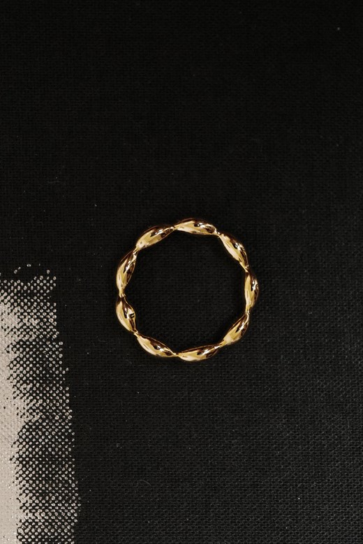 金屬雕塑波紋戒指