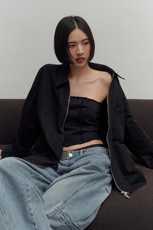 水洗感丹寧夾克外套