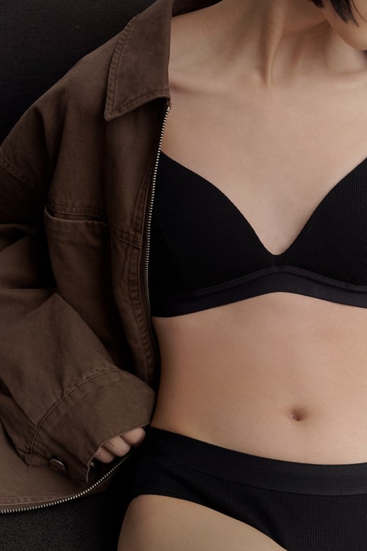 極簡羅紋三角BRA TOP內衣