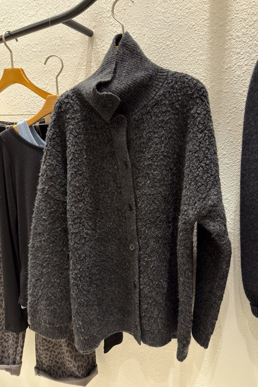 立領羊羔毛開襟外套