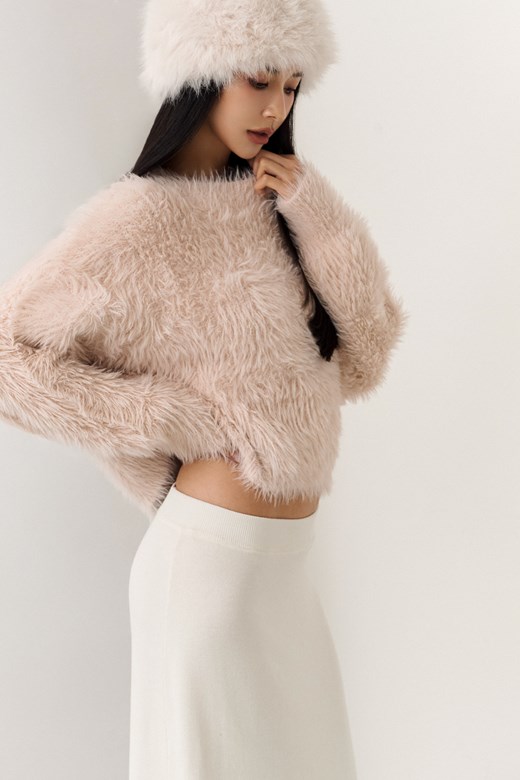 親膚仿貂毛針織上衣