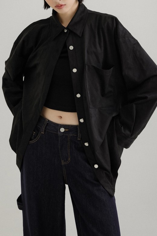 11 麂皮排扣休閒外套