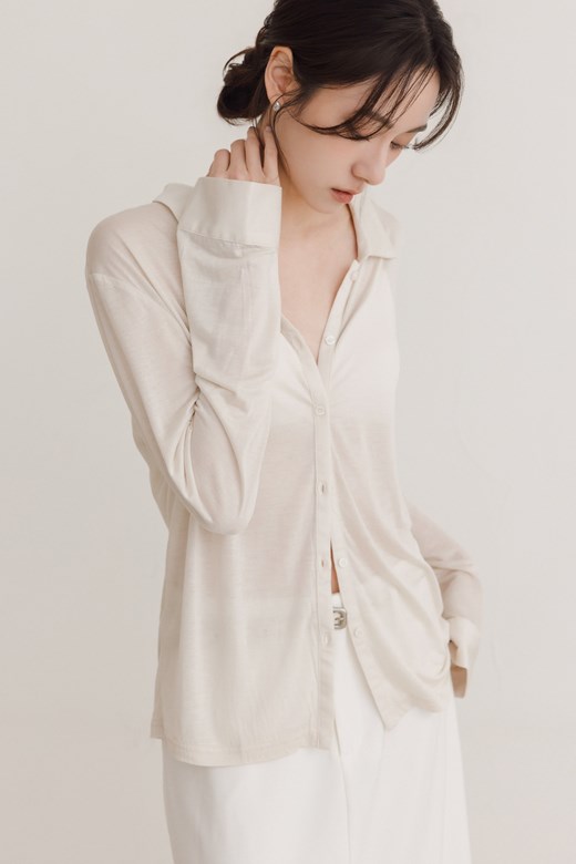 裸感天絲面膜襯衫