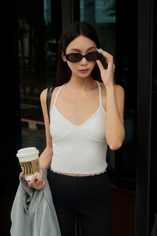 日常厚磅柔棉細肩BRA TOP背心
