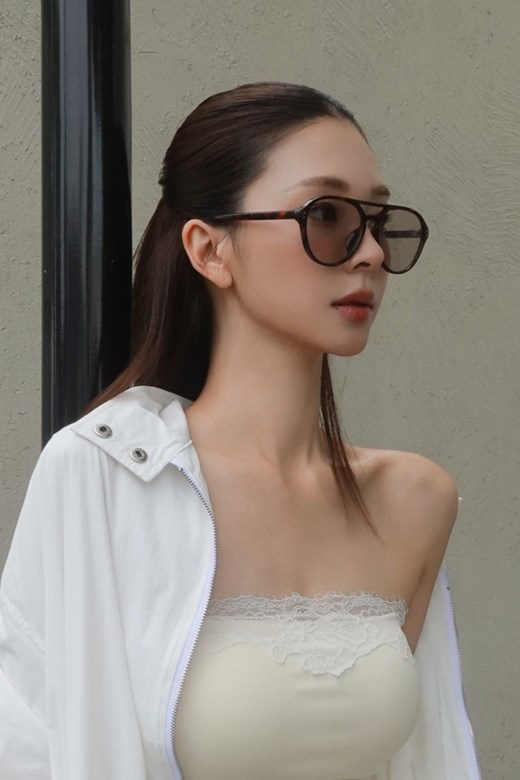 復古琥珀大框墨鏡