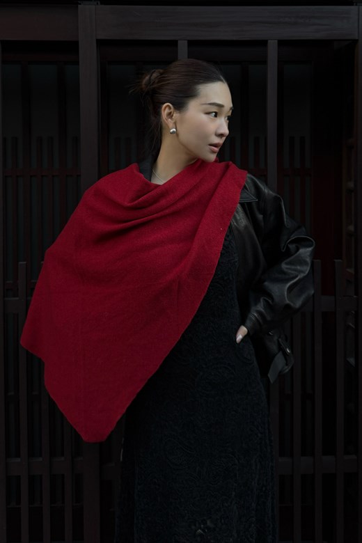 100%羊毛柔軟三角披肩圍巾