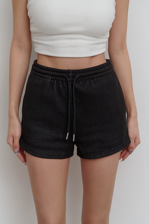 mi柔棉丹寧抽繩短褲