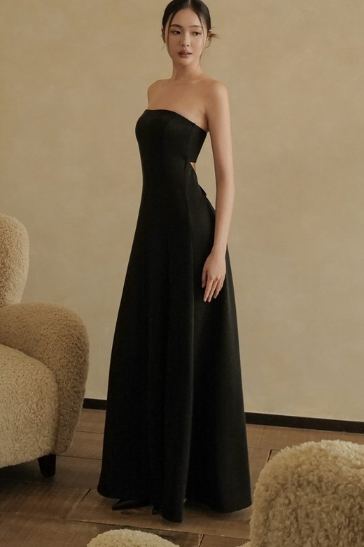 輕柔棉美背綁帶BRA TOP長洋裝