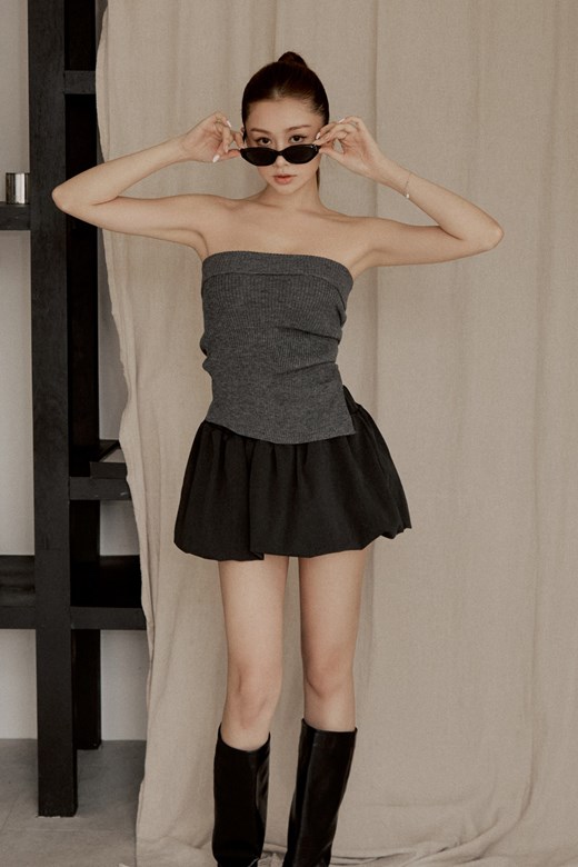 高級感西裝澎澎短裙