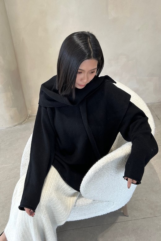 披巾兩穿針織上衣