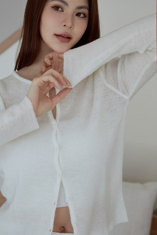 透肌圓領針織小外套