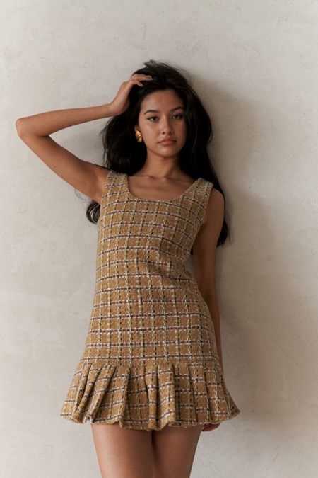 Lift Me Up Tweed Mini Dress