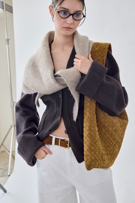 SQB x YV Crème Knit Scarf