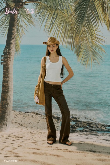 SQB x Barbie Sugar Saddle Flare Jeans