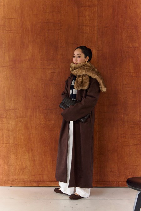 Slate Line Faux Suede Coat