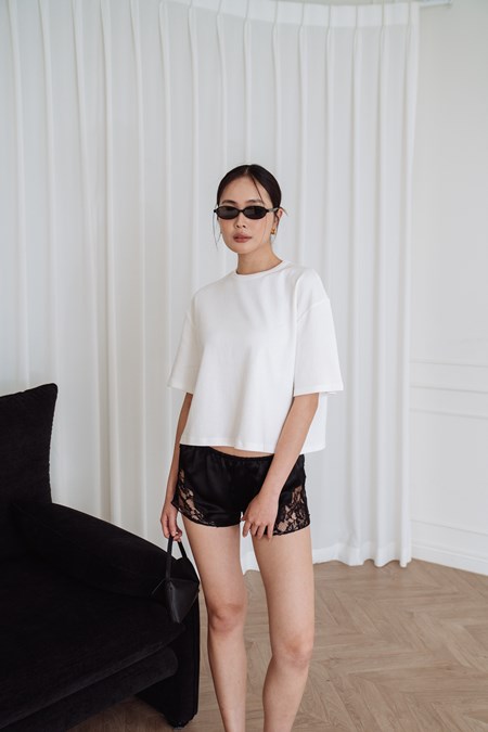 Satin Drift Lace Shorts
