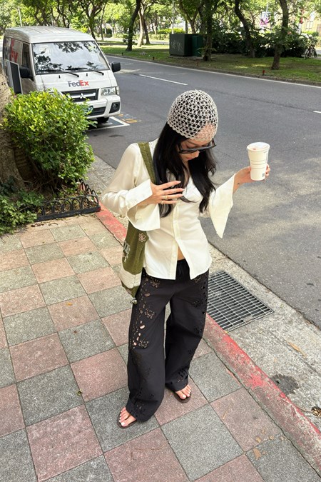 Golden Hour Eyelet Pants