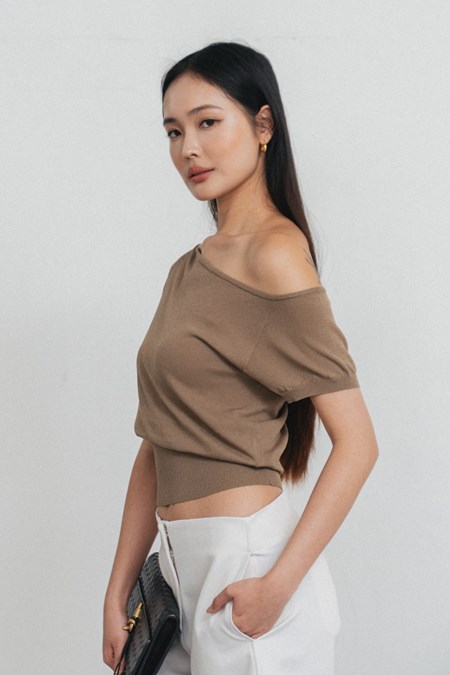 SQB Capsule Off Shoulder Knit Tee