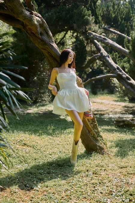Holiday Bound Linen Dress