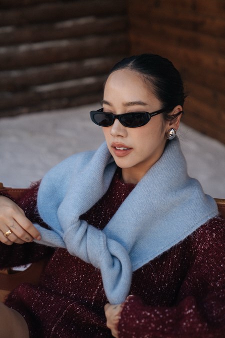 Frosted Holidays Knit Scarf