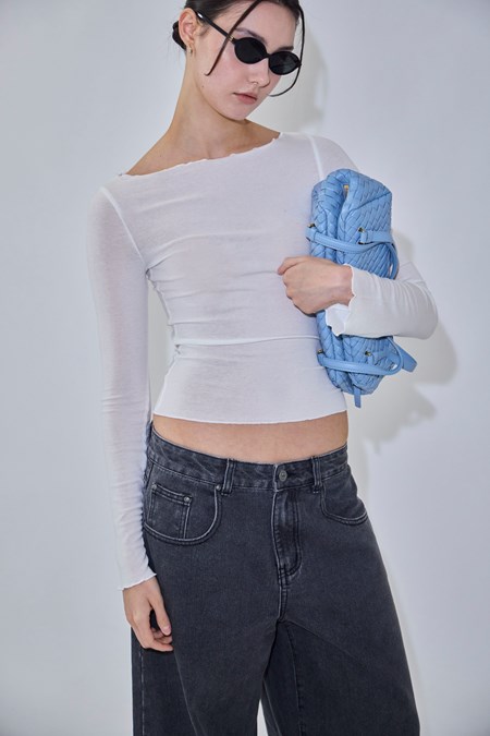 SQB x YV Sugar Veil Tencel-Wool Blend Top