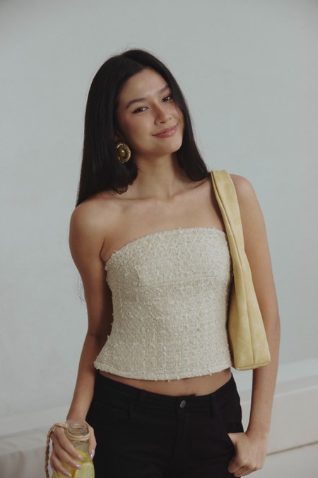 No Secrets Tweed Top