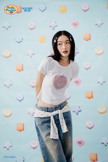 SQB x Polly Pocket Rhinestone Tee