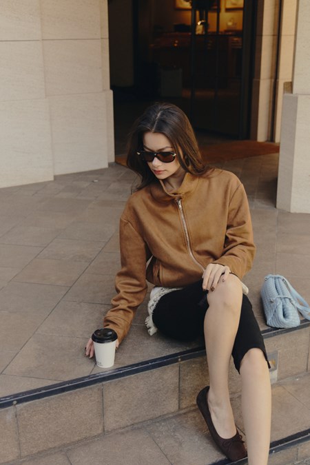 Dustline Faux Suede Bomber