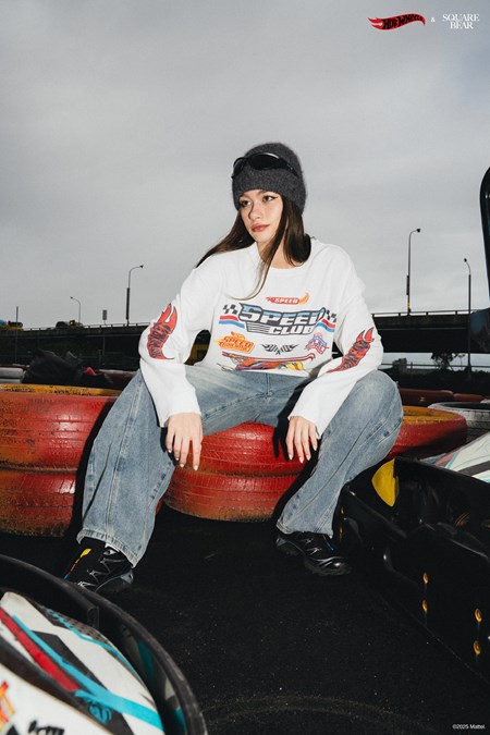 SQB x Hot Wheels Original Stunt Brand Waffle Long Sleeve
