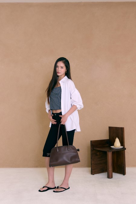 SQB x YV Glacé Pleat Shirt