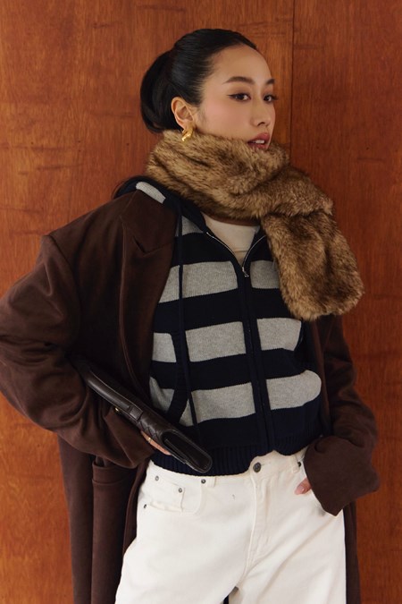 Fine Line Knit Hoodie