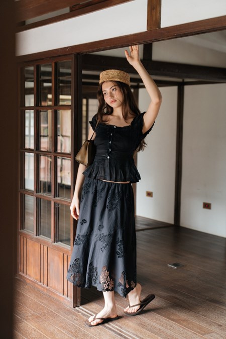 Soft Departure Eyelet Skirt