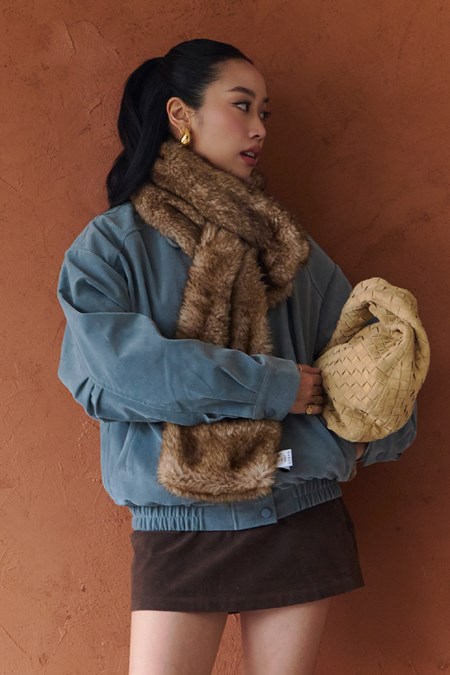 The Après-Blue Faux Suede Jacket