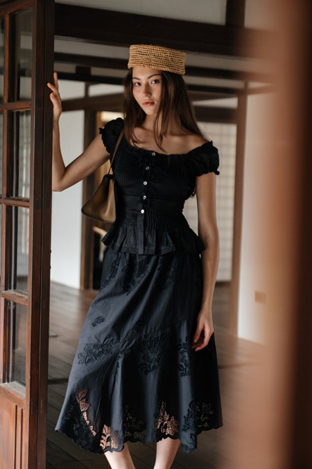 Céleste Eyelet Top